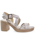 Zapatilla Blanco Dama Tiras Cruzadas Moda Tacon Ancho Casual 3402791