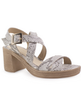 Zapatilla Blanco Dama Tiras Cruzadas Moda Tacon Ancho Casual 3402791