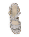 Zapatilla Blanco Dama Tiras Cruzadas Moda Tacon Ancho Casual 3402791