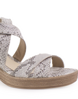 Zapatilla Blanco Dama Tiras Cruzadas Moda Tacon Ancho Casual 3402791