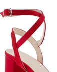 ZAPATILLA ROJO CASUAL ABIERTA TACÓN GRUESO DAMA MODA 3402871