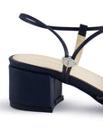 Zapatilla Marino Mujer Stiletto Tacon Bajo Moda Casual Elegante 3402901