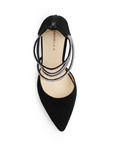 Zapatilla Negro Puntal Elegante Tiras Pedreria Fiesta Moda 3402914