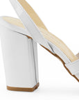 Zapatilla Beige Moda Dama Tacon Ancho Tiras Pulsera Elegante Mujer 3403012
