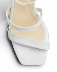 Zapatilla Beige Moda Dama Tacon Ancho Tiras Pulsera Elegante Mujer 3403012