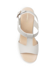 Zapatilla Beige Plataforma Mujer Altas Tacón Grueso Modernas Elegantes 4910004