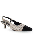 Zapatillas Negro Beige Mujer Tacón Bajo Estilo Elegante Versátil Moda 4940015