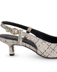 Zapatillas Negro Beige Mujer Tacón Bajo Estilo Elegante Versátil Moda 4940015