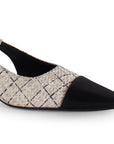 Zapatillas Negro Beige Mujer Tacón Bajo Estilo Elegante Versátil Moda 4940015