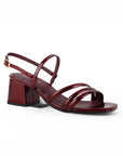Zapatilla Vino Descubierta Mujer Tiras Cruzadas Pulsera Moda Dama 4940021