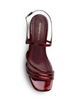 Zapatilla Vino Descubierta Mujer Tiras Cruzadas Pulsera Moda Dama 4940021