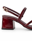Zapatilla Vino Descubierta Mujer Tiras Cruzadas Pulsera Moda Dama 4940021