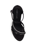 Zapatilla Negro Dama Fiesta Tacon Alto Elegante Moda Pedreria 4860011