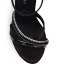Zapatilla Negro Dama Fiesta Tacon Alto Elegante Moda Pedreria 4860011