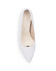 Zapatilla Blanco Dama Tacon Ancho Puntal Formal Mujer Moda Stiletto 2760728