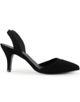 Zapatilla Negro Tacon Delgado Puntal Elegante Mujer Stiletto 1770117