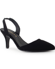 Zapatilla Negro Tacon Delgado Puntal Elegante Mujer Stiletto 1770117