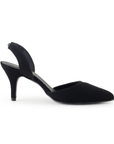 Zapatilla Negro Tacon Delgado Puntal Elegante Mujer Stiletto 1770117