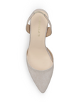 Zapatilla Beige Tacon Delgado Puntal Elegante Mujer Stiletto 1770124