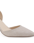Zapatilla Beige Tacon Delgado Puntal Elegante Mujer Stiletto 1770124