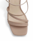 Zapatilla Maquillaje Mujer Tacon Ancho Tiras Cruzadas Moda Elegante 4840052