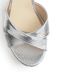 Zapatillas Plata Mujer Tiras Cruzadas Elegante Pulsera Moda 2630087