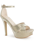 Zapatillas Oro Mujer Tiras Cruzadas Elegante Pulsera Moda 2630088