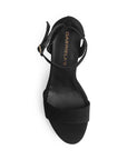 Zapatillas Negro Mujer Tacón Delgado Punta Abierta Casual Moda 2630093