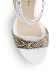 Zapatilla Beige Dama Punta Abierta Correa Cruzada Moda 2630097