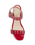 Zapatilla Rojo Descubierta Mujer Moda Estoperoles Dama Fiesta 3270307
