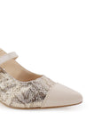 Zapatilla Beige Oro Puntal Dama Tacon Bajo Moda Casual Destalonada 4220025