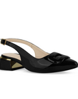 Zapatilla Negro Mujer Tacon Bajo Puntal Moda Elegante Casual 4220060