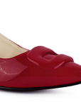 Zapatilla Rojo Mujer Tacon Bajo Puntal Moda Elegante Casual 4220061