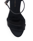 Zapatilla Negro Mujer Tacón Ancho Punta Abierta Dama Básico 4040410