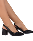 ZAPATILLAS NEGRO TACÓN BAJO MODA MUJER CASUAL DAMA 4040466