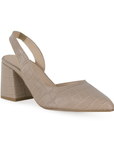 ZAPATILLAS BEIGE TACÓN BAJO MODA MUJER CASUAL DAMA 4040476