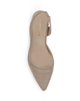 ZAPATILLAS BEIGE TACÓN BAJO MODA MUJER CASUAL DAMA 4040476