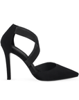 Zapatilla Negro Dama Stiletto Formal Resorte Tacón Delgado 4040067