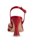 Zapatilla Rojo Mujer Stiletto Brillos Tacon Moda Transparencias 4040696