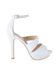 Zapatilla Blanco Dama Tacon Delgado Moda Elegante Descubierto 4040730