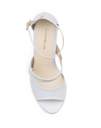 Zapatilla Blanco Dama Tacon Delgado Moda Elegante Descubierto 4040730