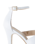 Zapatilla Blanco Dama Tacon Delgado Moda Elegante Descubierto 4040730