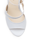 Zapatilla Blanco Dama Tacon Delgado Moda Elegante Descubierto 4040730