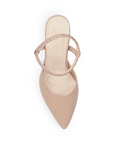 Zapatilla Maquillaje Oro Rosa Dama Punta Cerrada Tacón Elegante Pulsera Pedrería 4040732