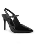 Zapatilla Negro Mujer Elegante Stiletto Moda Tacon Delgado Hebilla 4040745