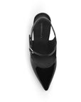 Zapatilla Negro Mujer Elegante Stiletto Moda Tacon Delgado Hebilla 4040745