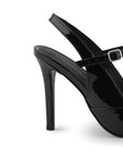 Zapatilla Negro Mujer Elegante Stiletto Moda Tacon Delgado Hebilla 4040745