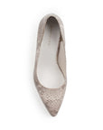 Zapatilla Beige Mujer Tacon Elegante Stiletto Moda Puntal Formal 4040762