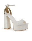 Zapatilla Beige Tacón Dama Casual Moda Plataforma 4040770