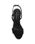 Zapatillas Negro Mujer Tacón Alto Grueso Tira Cruzada Moda 4040797